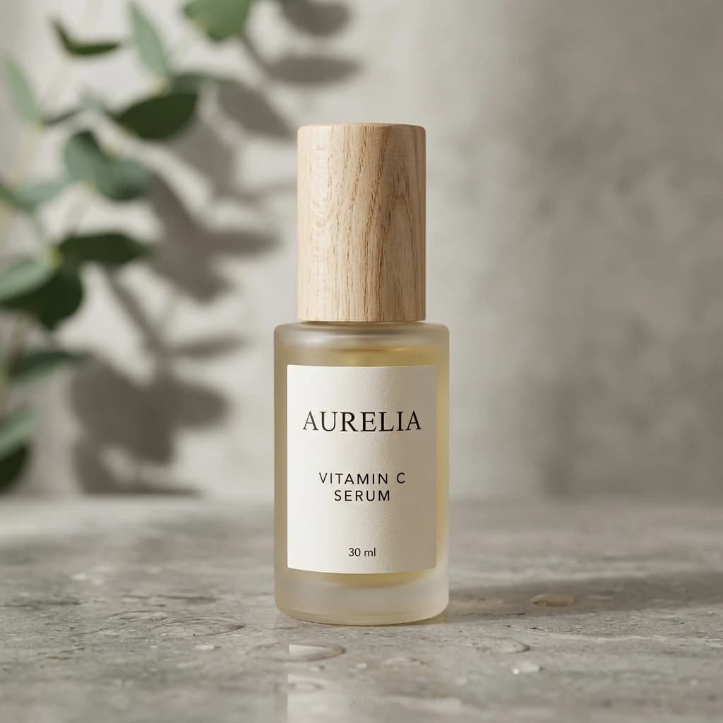 GPT Image 2 example: premium skincare serum product photo with a clean printed label