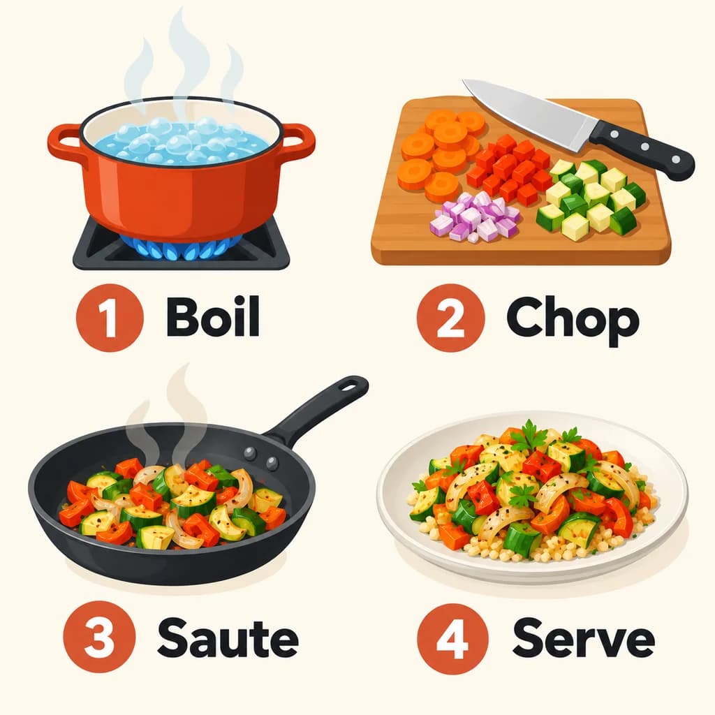 Nano Banana 2.1 style example: a clean recipe infographic card with numbered steps and readable labels