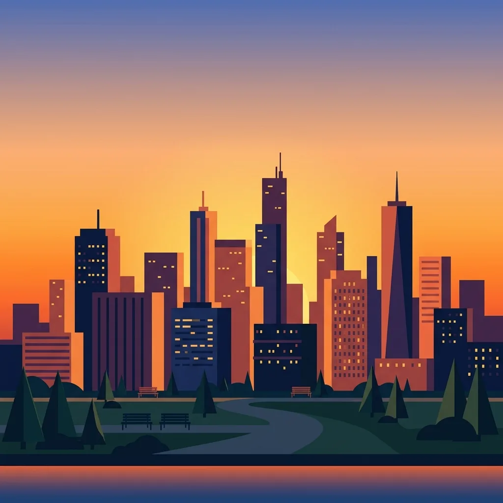 Flat City Skyline